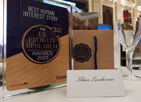 Winner of the UK Probate Research Awards 2023 in the category 'Best Human Interest Story'.